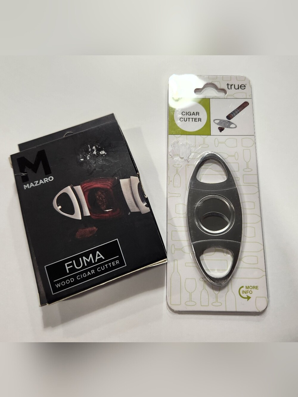 True Cigar Cutter and Mazaro Wood Cigar Cutter